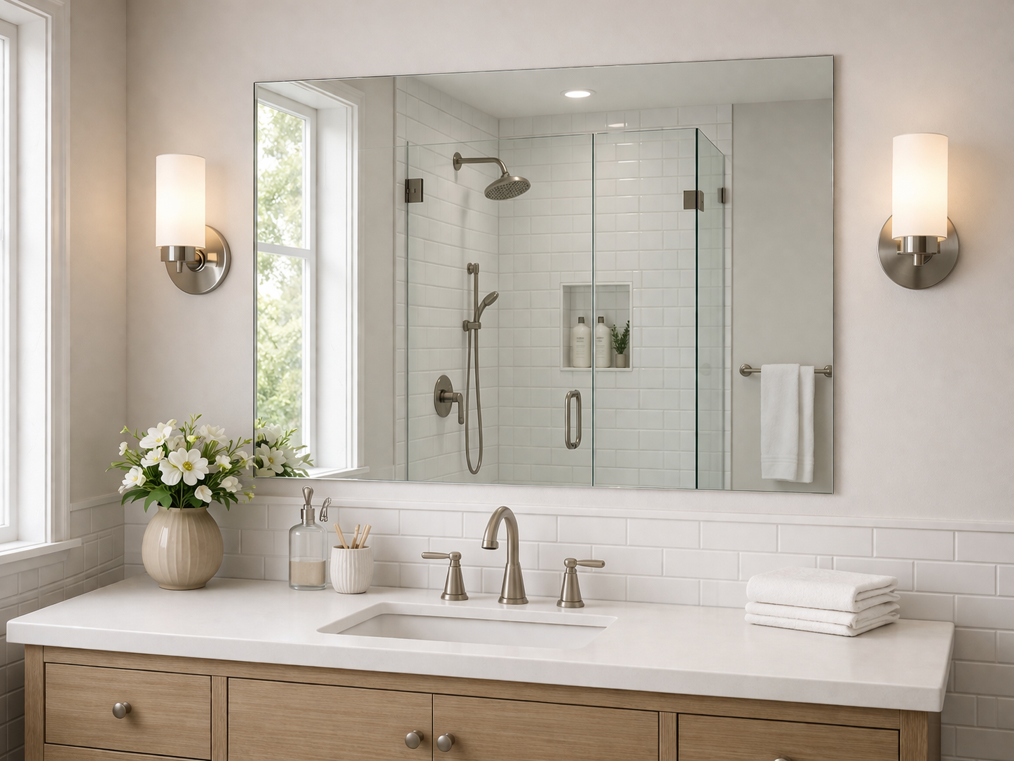 Frameless Mirror Installation